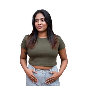 ACE Kint Crop Top - Dark Moss Green - Women’s