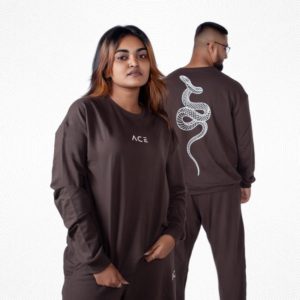 ACE Snake Sweatshirt  - Brown - Unisex