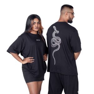 ACE Snake Oversize Tee - Black - Unisex
