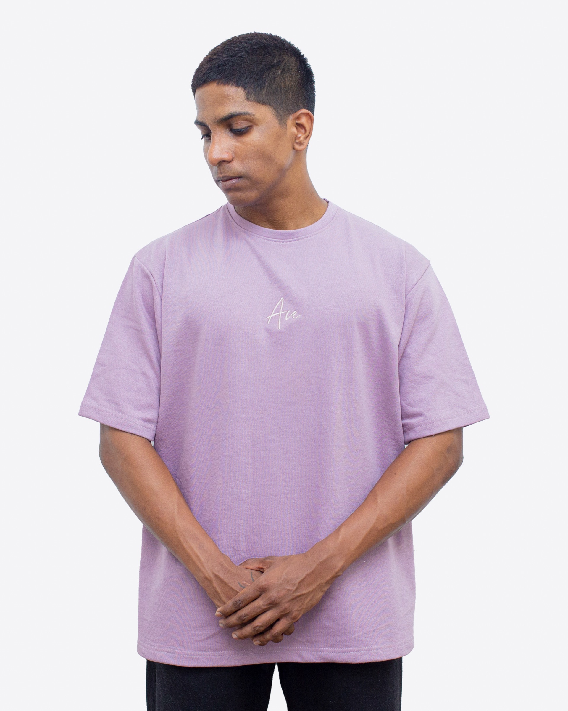 ACE Signature Oversize Tee - Lilac - Men’s