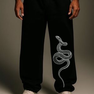 ACE Snake Oversized Sweatpant - Black