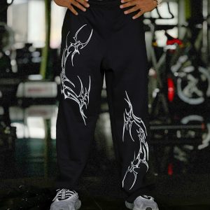 Dark Moon - Smoke Oversized Sweatpants - (Shadow Black)