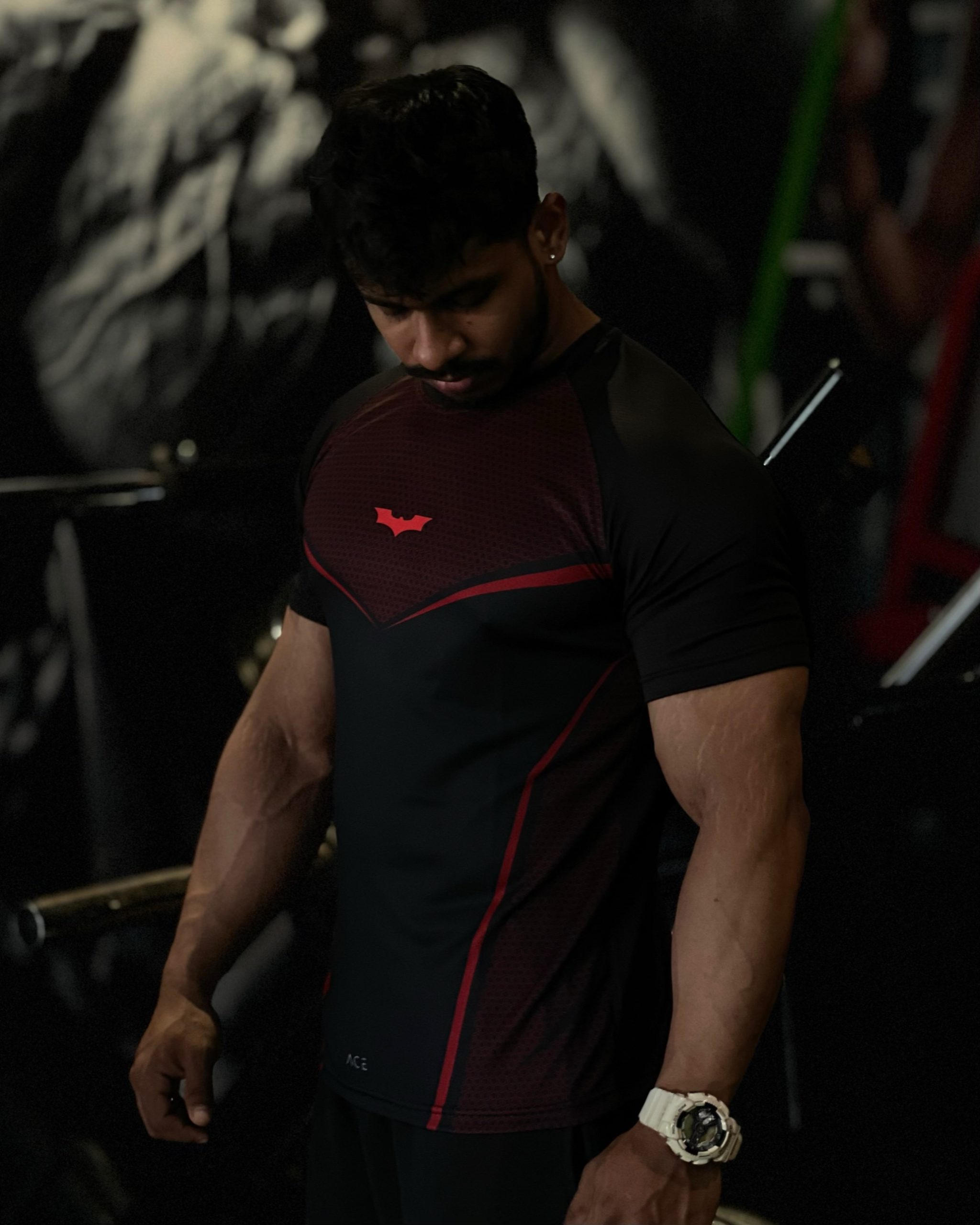 Batman Raglan Tee 0.2 (Crimson Red) - Image 2