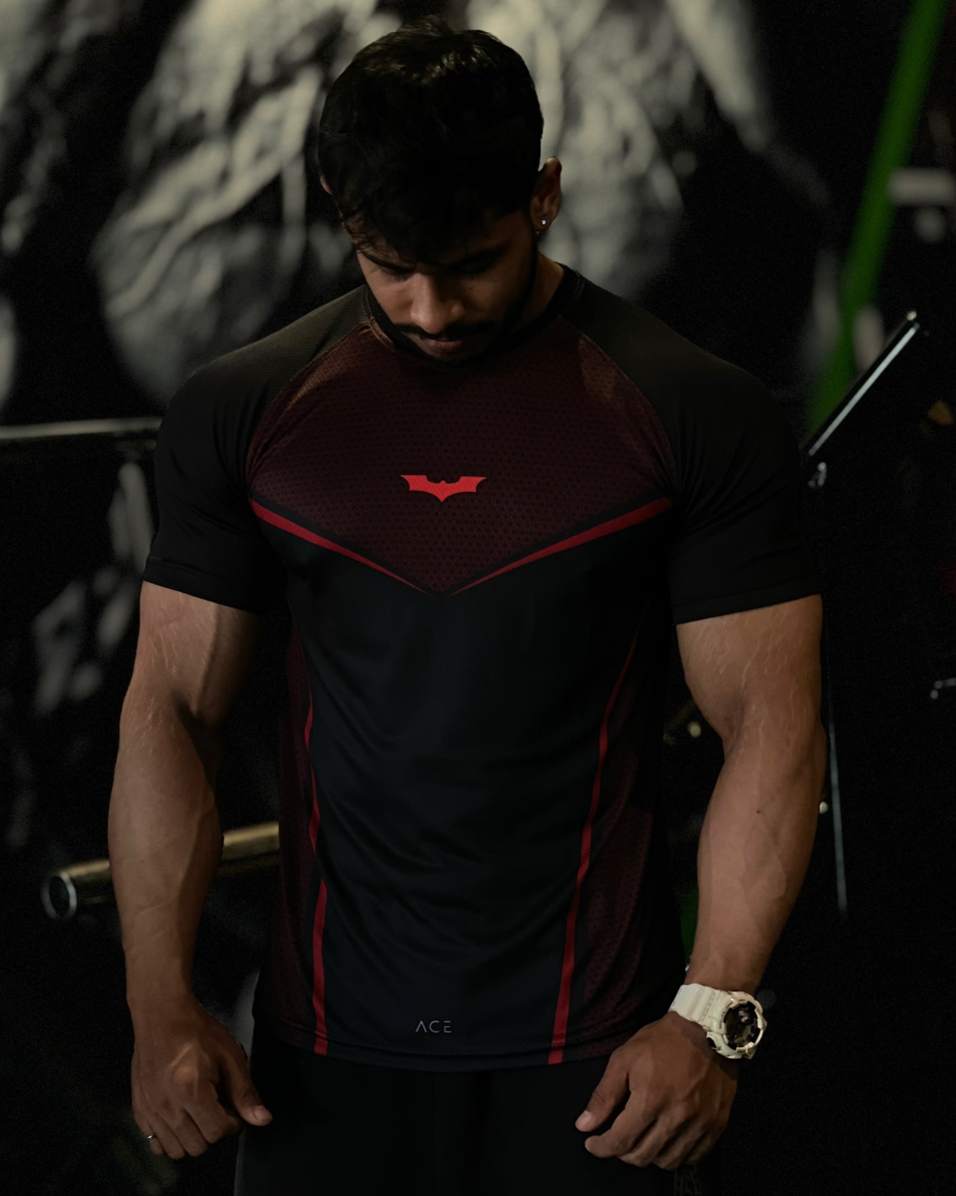 Batman  Raglan Tee 0.2 (Crimson Red)