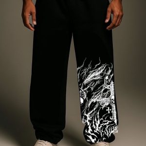 ACE Dragon Oversized Sweatpants — (Shadow black)