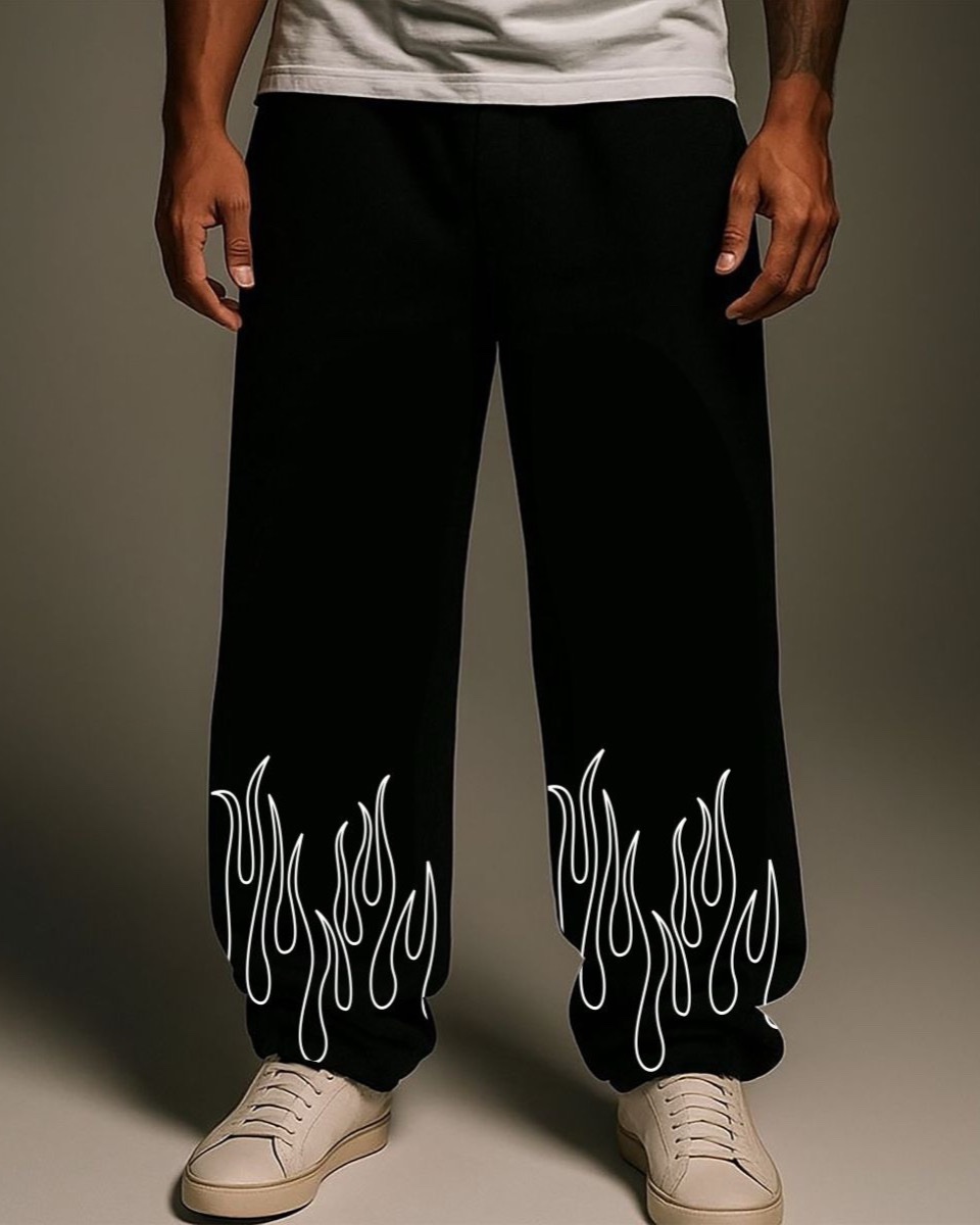ACE Flame Drift Oversized Sweatpant - (Shadow Black)