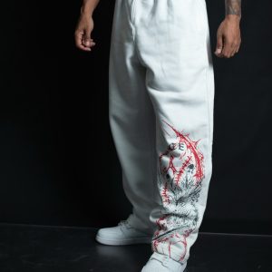 Dark knight Oversized Sweatpants - ( white)