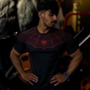 ACE Spider Raglan Tee - (Crimson Red)