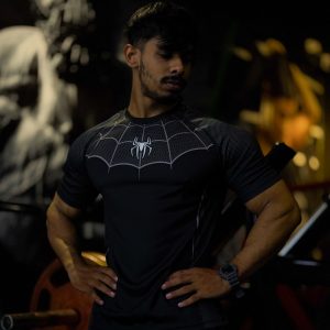 ACE Spider Raglan Tee - (Ash / Black)