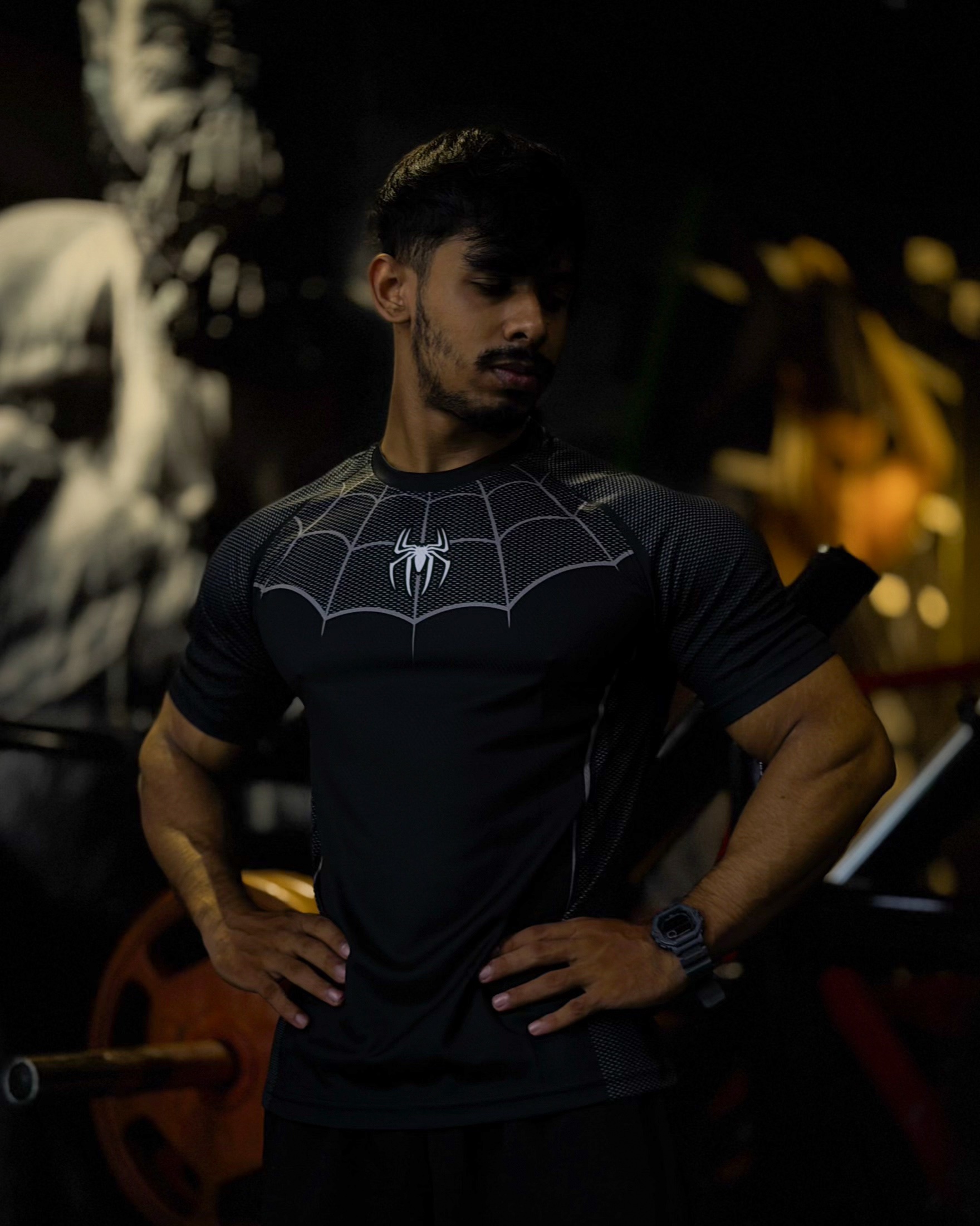 ACE Spider Raglan Tee - (Ash / Black)