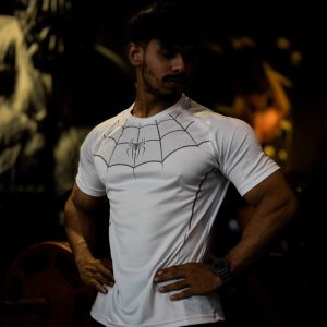 ACE Spider Raglan Tee - (White / Ash)