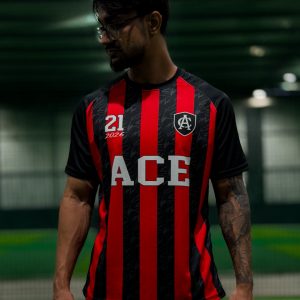 World Cup-inspired  Raglan Tee - (Red / black)